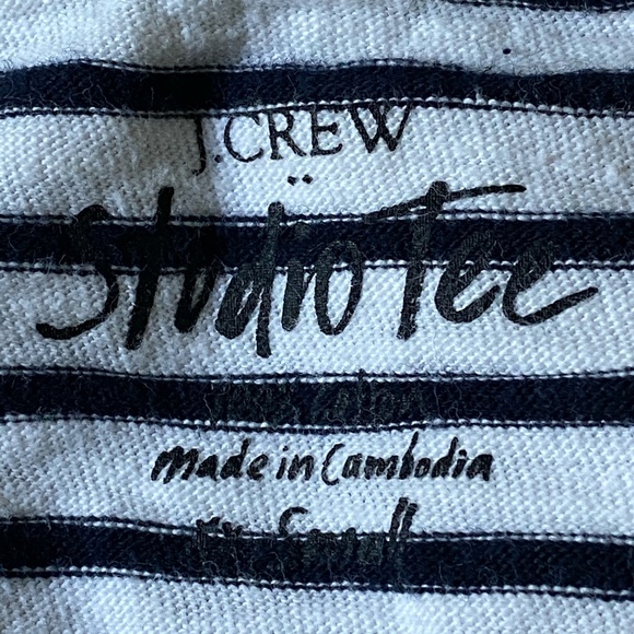 J. Crew XX SMALL Striped Studio Tee - Picture 3 of 5